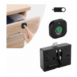 DRAWER SMART LOCK - CARBON  - F113S- بصمة