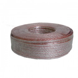 كيبل منظومة صوتيات ASWAR PA 2*1.5 40M CCA TRANSPARENT SPEAKER CABLE AS-SC150A-80M