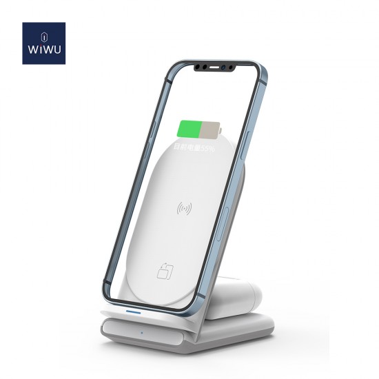 WIWU POWER AIR 2 IN 1 WIRLESS CHARGING STATION