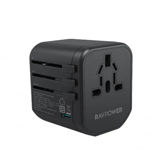 ravpower rp-pc1033 PD PIONEER 20W 3-PORT TRAVEL CHARGER BLACK GLOBAL
