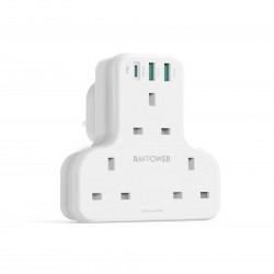ravpower rp-pc1036 PD PONEER 20W 3-PORT CHARGER WHITE UK WITH 3 AC PLUG