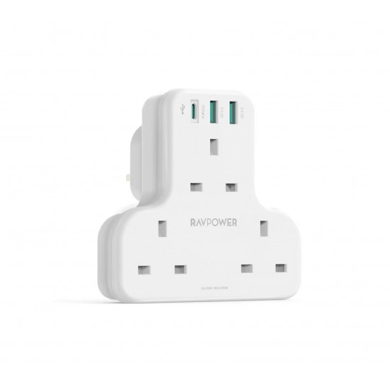 ravpower rp-pc1036 PD PONEER 20W 3-PORT CHARGER WHITE UK WITH 3 AC PLUG