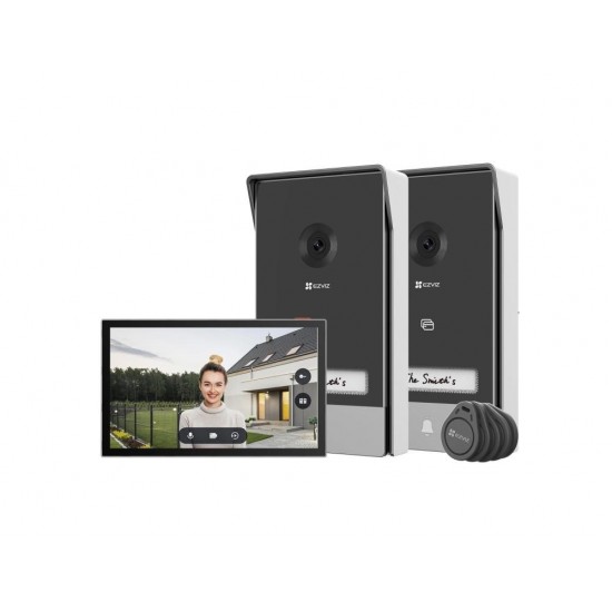 EZVIZ-CS-HP7  DOORPHONE 3MP - 2 ENTERY KIT ) حاكية مع شاشة واحد ومدخلين