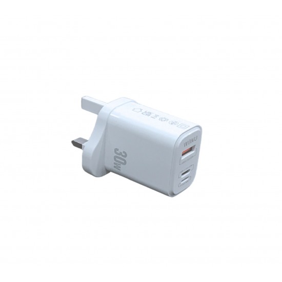 WIWU WI-U021 ( 30W PD+QC FAST CHARGER A+C/L )