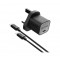 RAVPOWER - RP-PB1057 PD PIONEER 20W WALL CHARGER + USB CABLE WITH TYPE-C TO TYPE-C CONNECTOR BLACK UK VERSION