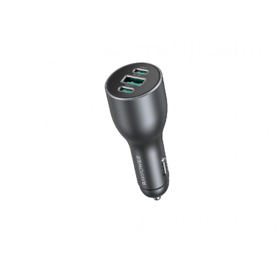 RAVPOWER RP-VC1011 CAR CHARGER 120W 3USB - PD100W & PD20W & QC3.0