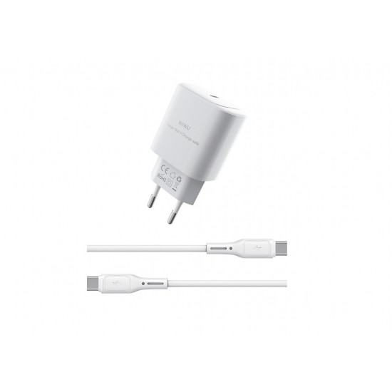 WIWU ESSENTIAL 30W GAN CHARGER ( 1C + C - C CABLE ) WI-G008