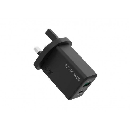 RAVPOWER RP-PC1099 PD PIONEER 45W 2-PORT WALL CHARGER