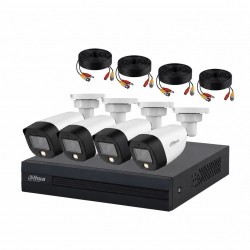 KIT DAHUA FULL COLOR ( 2MP -  AUDIO ) 4 CAMERA FULL COLOR / TWO WAY AUDIO