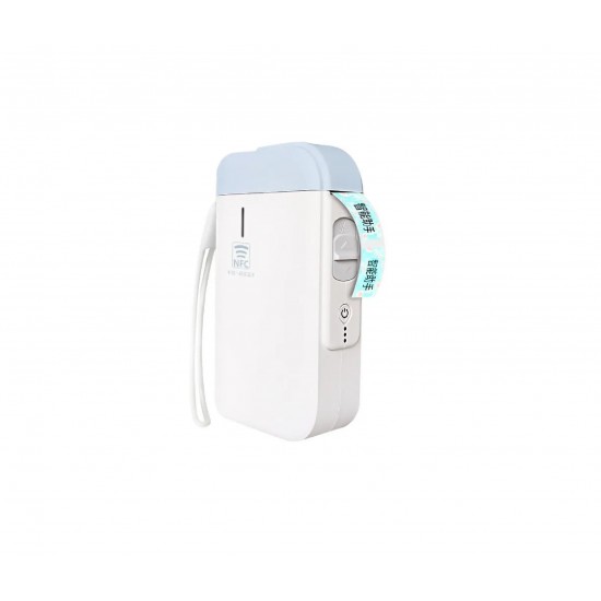 طابعة ليبل محمولة - عرض 12 ملم - ( بلوتوث  - NFC - USB  ) GG-AT 110HW