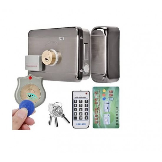 ASWAR ELECTRIC DOOR LOCK WITH 2 REMOTE - 2 RFID - SETUP REMOTE LOCK -( AS-VDP-LOCK-KIT )