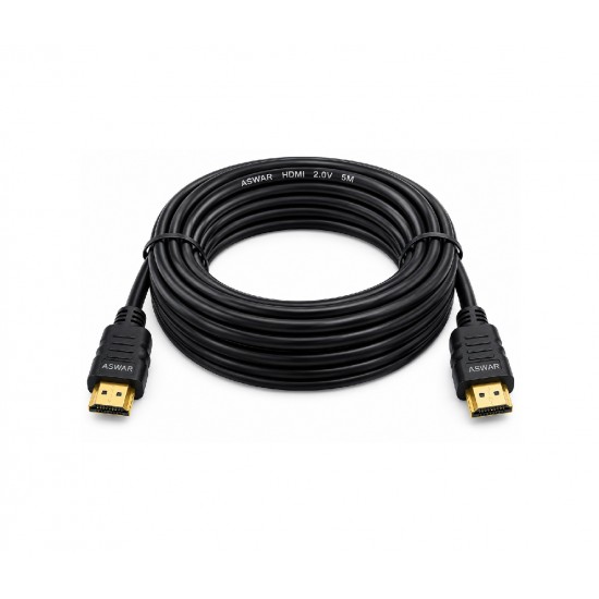 ASWAR HDMI 5M  2.0V ( AS-HD20-5M ) 60HZ ازرق