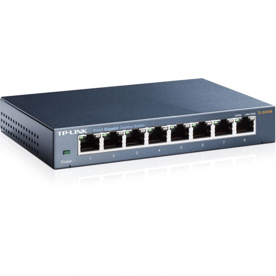 HUB SWICH TP LINK 8  PORT GIGA  LS108G  10/100/1000 موزع منافذ انترنت