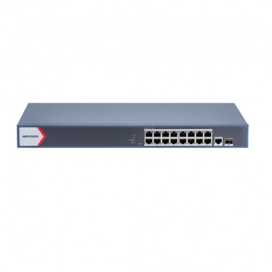 HIKVISION HUB POE - SWITCH DS-3E1518P-EI ( 16 PORT - 1 UPLINK - 1 SFTP - GIGA )