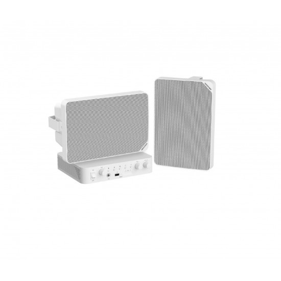 HIKVISION - SOUND - DS-QAE0KA60120-2 - ANALOG AUDIO KIT WITH 60W ANALOG AMPLIFIER AND 2* 20W CABINET SPEAKERS - كت سماعات جدارية عدد 2 قدرة الواحدة 20 واط