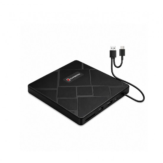 DVD CARBON ( DVD - USB HUB - CARD REDER ) USB3 هارئ أقراص خارجي