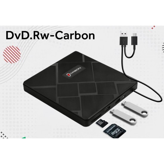 DVD CARBON ( DVD - USB HUB - CARD REDER ) USB3 هارئ أقراص خارجي