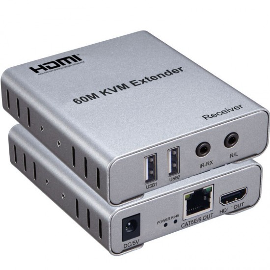 hdmi to lan extender hd+usb kvm 60m تحويل