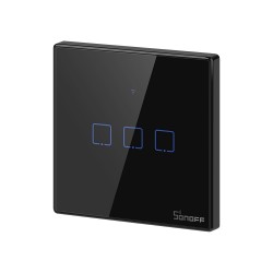 دكمة لمس سمارت ثلاثي اسود SONOFF - T3UK3C