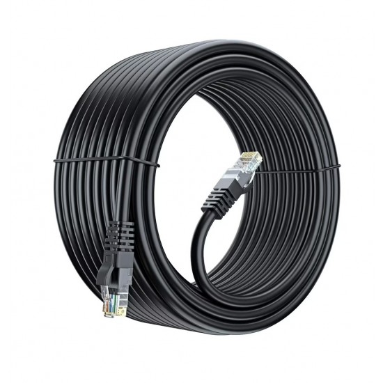 CABLE 30M CAT6 ( CARBON ) 2X Shield