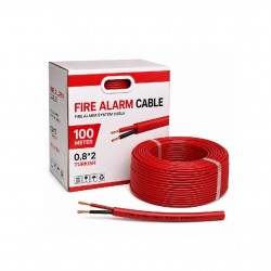 كيبل منظومة حريق0.8*2 احمر تركي 100 متر FIRE ALARM