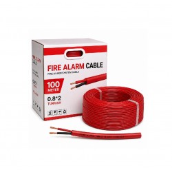 كيبل منظومة حريق0.8*2 احمر تركي 100 متر FIRE ALARM
