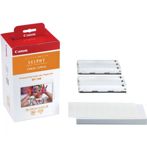 CANON INKJET &amp; PAPER RP 108 FOR CANON SELFIE 1300 ورق وفلام لطابعة كانون سيلفي