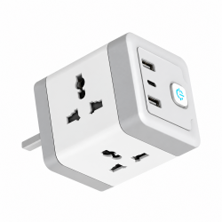 تقسيم كهرباء متعدد المنافذ - 10 امبير مع منافذ USB - اسوار ASWAR  AS-AD-S13A/3USB