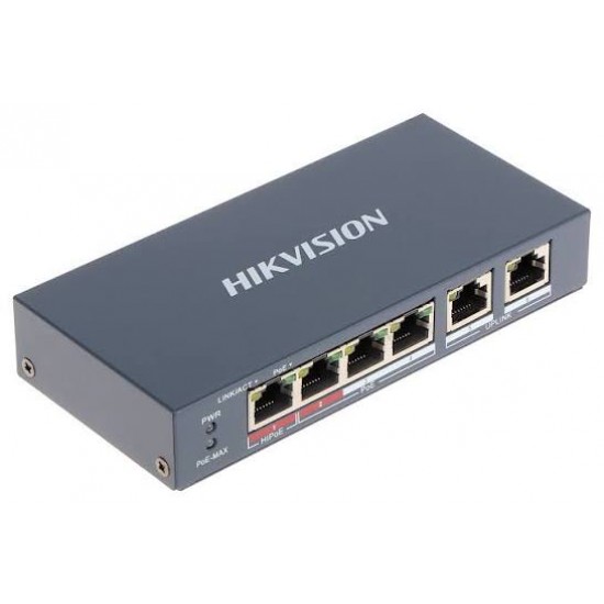 HIKVISION - POE HUB - DS-3E0106HP-E ( 4 PORT - 10/100 - 60W )